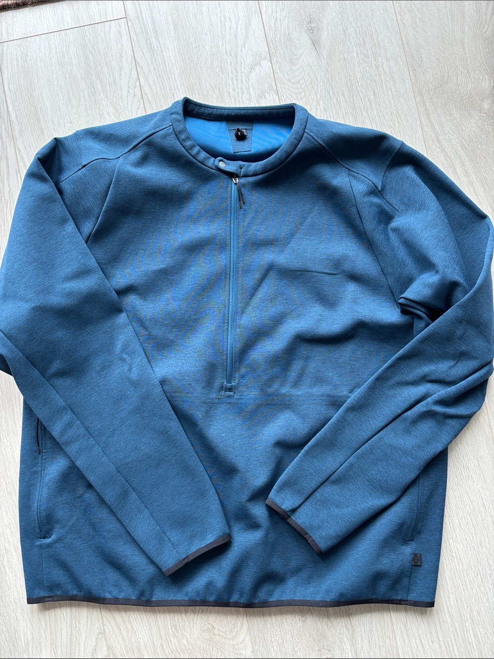 lululemon athletica Men's Teal Blue Half-Zip Pullover Sweater